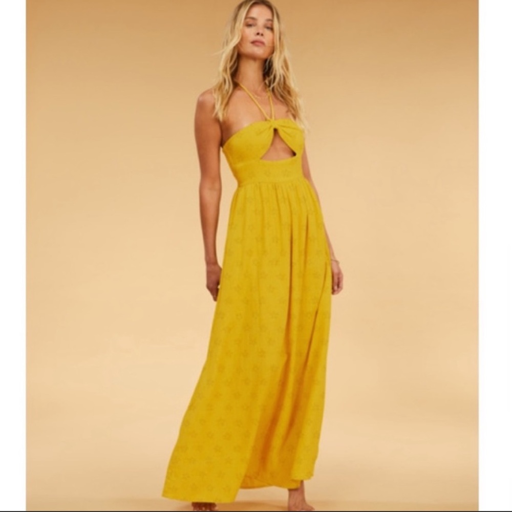 🔥🔥BILLABONG - SALTY BLONDE SUNSET GLOW HALTER MAXI DRESS🔥🔥 - Picture 6 of 15